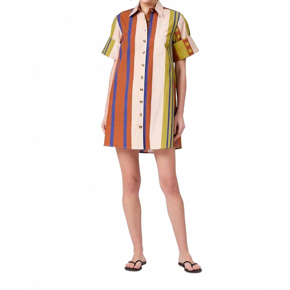 Striped Multicolor Mini Dress